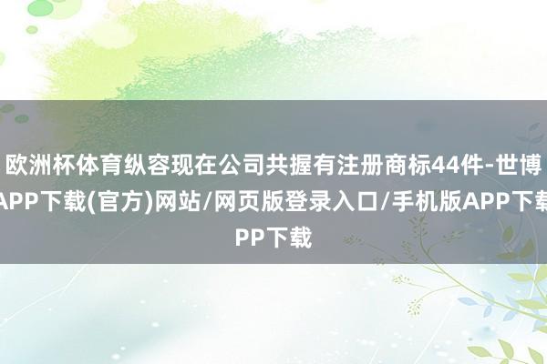 欧洲杯体育纵容现在公司共握有注册商标44件-世博APP下载(官方)网站/网页版登录入口/手机版APP下载