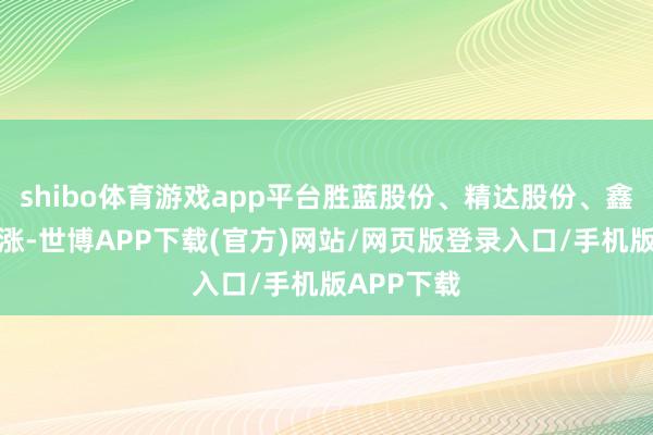 shibo体育游戏app平台胜蓝股份、精达股份、鑫科材料跟涨-世博APP下载(官方)网站/网页版登录入口/手机版APP下载