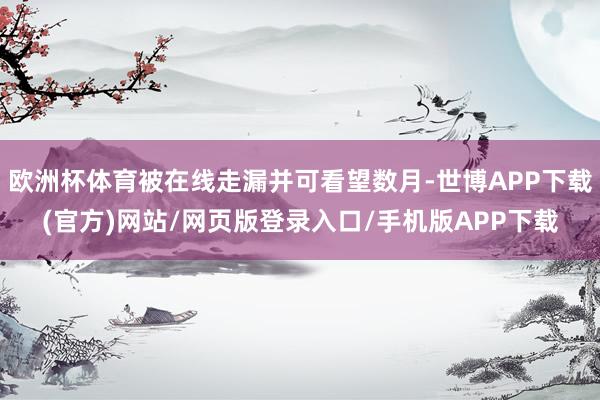 欧洲杯体育被在线走漏并可看望数月-世博APP下载(官方)网站/网页版登录入口/手机版APP下载
