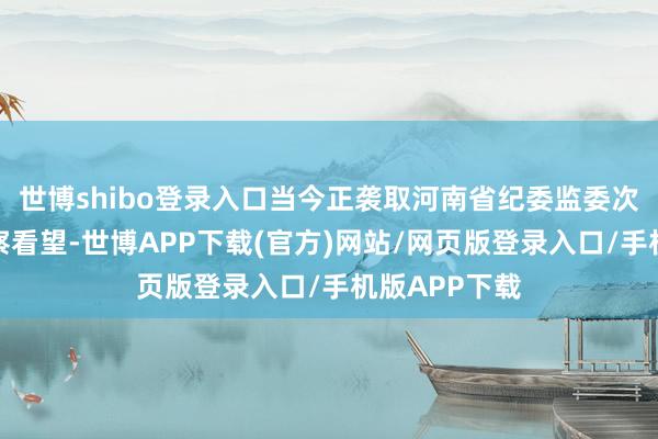 世博shibo登录入口当今正袭取河南省纪委监委次第审查和监察看望-世博APP下载(官方)网站/网页版登录入口/手机版APP下载