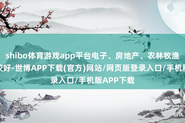 shibo体育游戏app平台电子、房地产、农林牧渔施展相对较好-世博APP下载(官方)网站/网页版登录入口/手机版APP下载