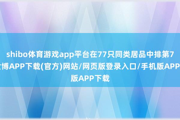 shibo体育游戏app平台在77只同类居品中排第74-世博APP下载(官方)网站/网页版登录入口/手机版APP下载