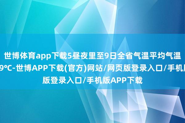 世博体育app下载5昼夜里至9日全省气温平均气温将着落6~9℃-世博APP下载(官方)网站/网页版登录入口/手机版APP下载