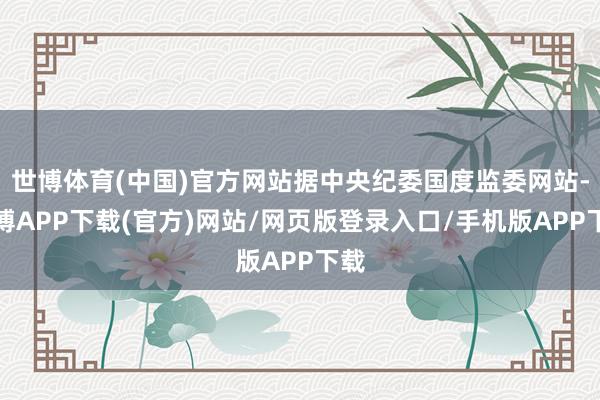 世博体育(中国)官方网站据中央纪委国度监委网站-世博APP下载(官方)网站/网页版登录入口/手机版APP下载